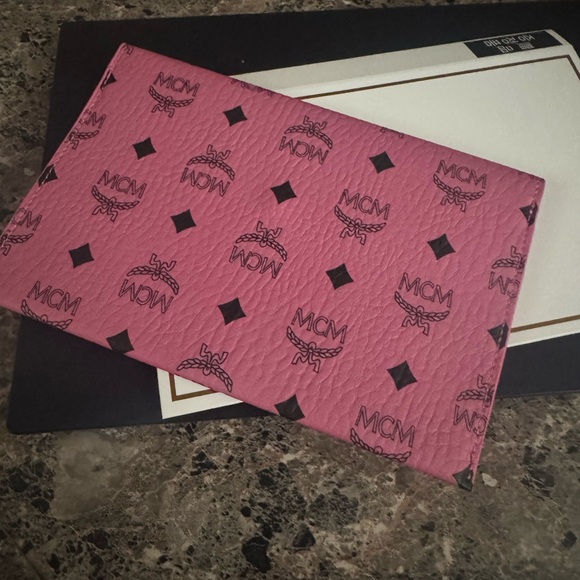 MCM Handbags - MCM Visetos Pink Envelope Clutch - NIB